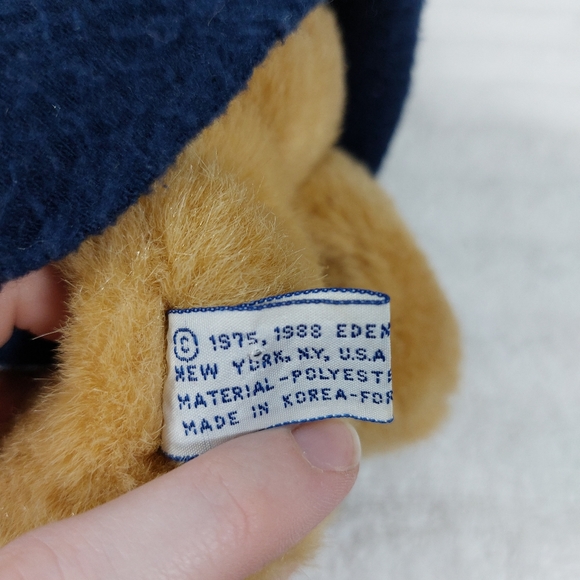 Vintage Paddington Bear Eden Wind Up Musical Plush Stuffed Animal 1988 Red Hat - Picture 3 of 5